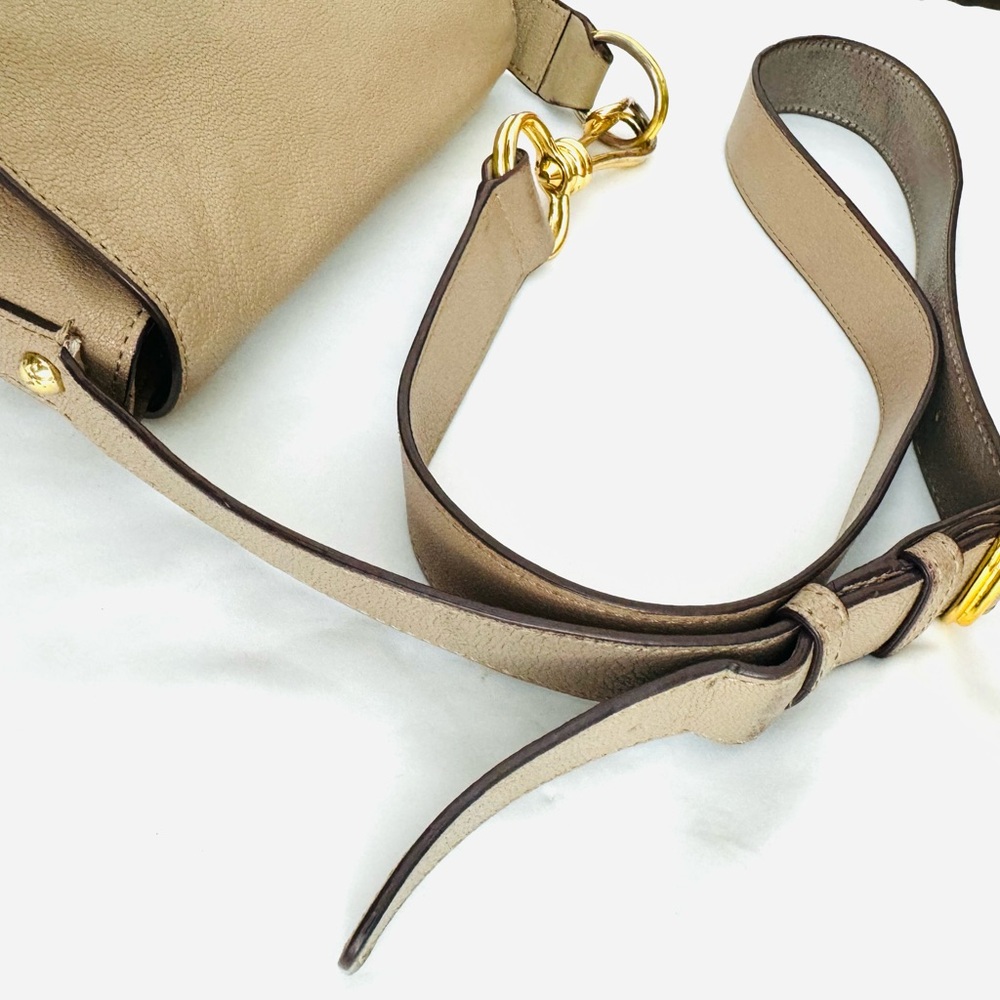 DKNY Beige Crossbody Bag with Gold Accents - Picture 6 of 16